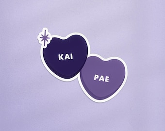 Kai & Pae Loveheart Sticker, Kai Azer Sticker, Powerless Sticker, Fictional Boyfriend, Fantasy Sticker for Kindle, Fantasy Book Sticker