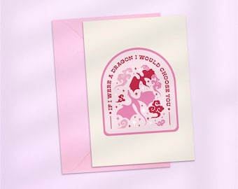 もし私がドラゴンだったら、あなたを選びます、第四翼の誕生日カード、本好きのバレンタインカード、オニキスストーム、本をテーマにした誕生日カード、ザデン