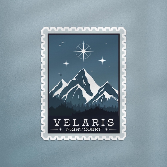 Velaris Stamp, ACOTAR Stamp Sticker, ACOTAR Sticker, Night Court Sticker, Velaris Sticker, Bookish Kindle Sticker, Romantasy Sticker, ACOTAR