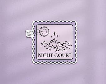 Sticker pour Kindle ACOTAR timbre-poste sur le tribunal de nuit, autocollant ACOTAR, autocollant sur le tribunal de nuit, cadeau amateur de livres fantastiques, autocollant romantique pour Kindle