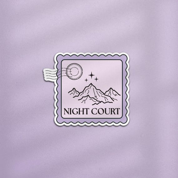 Night Court Postage Stamp ACOTAR Kindle Sticker, ACOTAR Sticker, Night Court Sticker, Fantasy Book Lover Gift, Romantasy Sticker for Kindle