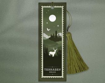 Terrasen Stempel Lesezeichen, Thron aus Glas Stempel, TOG Lesezeichen, Romantasy Lesezeichen, Aelin Galathynius Lesezeichen, Thron aus Glas Hirsch Lesezeichen