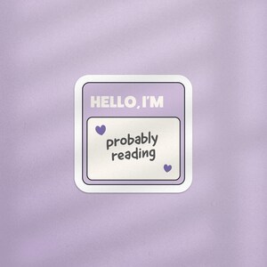 Etichetta con nome "Probabilmente leggendo" per Kindle, adesivo relativo ai libri, adesivo per la lettura, adesivo carino per libri, regalo per amanti dei libri, adesivo per Kindle "libri".