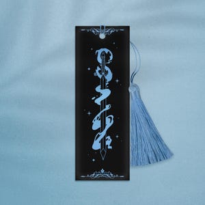 Nightshade Bookmark, Fantasy Bookmark, Alex Aster Bookmark, Lightlark Bookmark, Nightshade Blue Bookmark, Fantasy Sword Bookmark