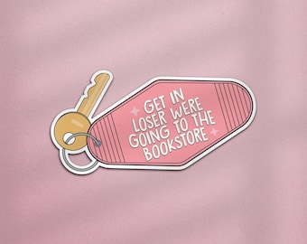 We're Going to The Bookstore Keyring Kindle Sticker, Book Related Sticker, Cute Pink Book Sticker, Book Lover Gift, Bookish Kindle Sticker