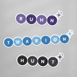 Crescent City Loveheart Kindle-sticker, Crescent City-sticker, Hunt Athalar-sticker, Ruhn Danaan, Crescent City-cadeau, Tharion-sticker