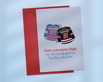 I Love You More Than, Heated Rivalry Inspired Valentines Card, Heated Rivalry Card, Bookish Valentines, Fun Book Themed Card for Boyfriend