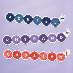 ACOTAR Loveheart Kindle Sticker, ACOTAR Sticker, Rhysand Sticker, Cassian, Rhysand Sticker, Azriel Sticker, Cassian Sticker, Bat Boy Sticker