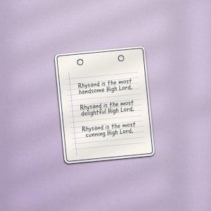 Rhysand è il più bello tra i signori supremi ACOTAR Adesivo Kindle, Adesivo ACOTAR, Feyre e Rhysand, Regalo per gli amanti dei libri fantasy, Adesivo romantico