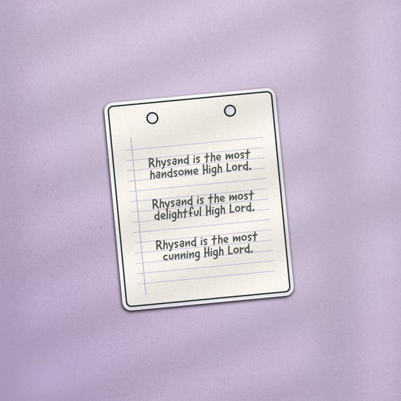Rhysand is the Most Handsome High Lord ACOTAR Kindle Sticker, ACOTAR Sticker, Feyre and Rhysand, Fantasy Book Lover Gift, Romantasy Sticker