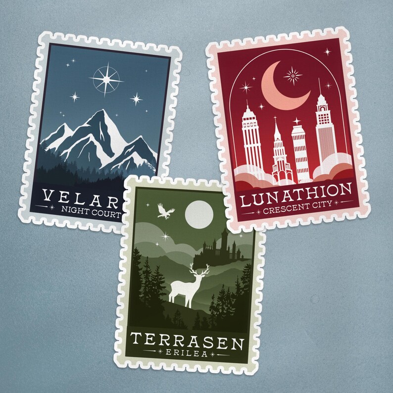 Tampon Velaris, Sticker ACOTAR, Sticker ACOTAR, Sticker cour de nuit, Sticker Velaris, Sticker Kindle livresque, Sticker romantisme, ACOTAR Set of 3