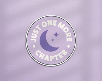 Nog maar één hoofdstuk Kindle-sticker, boekgerelateerde sticker, leesstickers, leuke boekstickers, boekcadeau, leesgrage sticker, Kindle-sticker