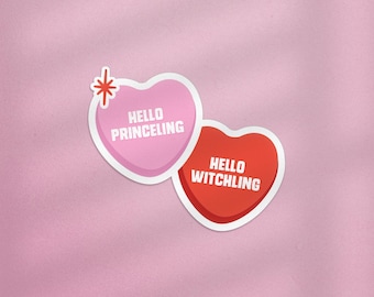 Hello Princeling, Hello Witchling Sticker, Throne of Glass Kindle Sticker, TOG Sticker, Dorian & Manon Sticker, Fantasy Book Sticker Gift