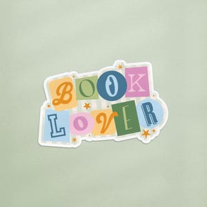 Bokälskares scrapbook-klistermärke, söt vårbok-klistermärke, bokälskares present, bokligt vårtema-klistermärke för Kindle, skräpjournal-klistermärke