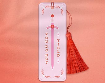 Marcapáginas «No te rindas», Marcapáginas «Trono de Cristal», Marcapáginas con cita de Tog, Marcapáginas de la espada de Trono de Cristal, Marcapáginas de Booktok, Marcapáginas de Goldryn