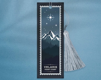 Velaris Stamp Bookmark, A Court of Thorns & Roses Stamp, ACOTAR Bookmark, Romantasy Bookmark, Night Court Stamp Bookmark, Rhysand Bookmark