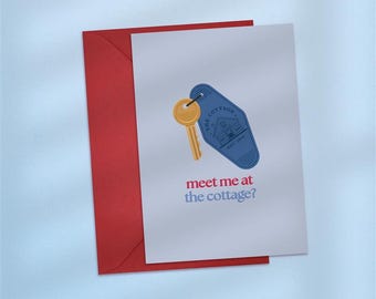 Meet Me At The Cottage? Heated Rivalry Inspired Valentines Card, Bookish Valentines Card, Cute Book Themed Card for Girlfriend/Boyfriend
