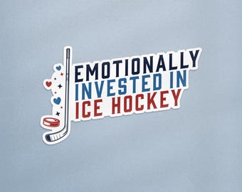 Coinvolto emotivamente nell'hockey su ghiaccio, adesivo sulla rivalità accesa, citazione sulla rivalità accesa, adesivo sull'hockey su ghiaccio, storia d'amore sull'hockey su ghiaccio, storia d'amore sportiva