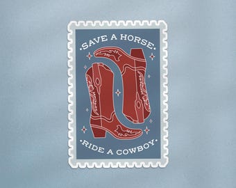 Save A Horse Ride A Cowboy Sticker, Cowboy Boots Stickers, Cowboy Books, Cowboy Romance Sticker, Elsie Silver Sticker, Chesnut Springs