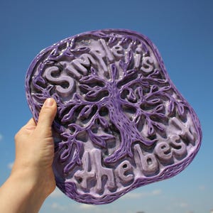 Handmade wall art.Ceramic wall decor.Unique gift design,Ceramic tree of life with a message,special and unique gift idea.