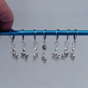 Handmade Silver Turtle Stitch Markers / Stitch Counters / Progress Keeper / Turtle Gift for Knitter / Crochet Gift for Her / Cross Stitch image 5