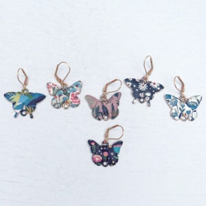 Handmade Open Colorful Butterfly Stitch Marker Set, Knitting Accessories, Knitting Tools, Knitting Notions, Crochet Tools, Progress Keeper