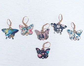 Handmade Open Colorful Butterfly Stitch Marker Set, Knitting Accessories, Knitting Tools, Knitting Notions, Crochet Tools, Progress Keeper