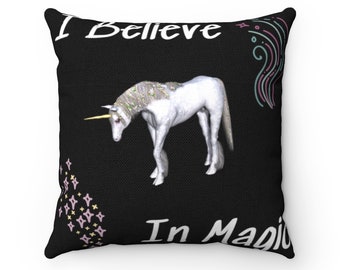 Cushion Cover DeploySys Magical Unicorn Glow In Dark Kids Girls Teddy Duvet Throw Cushion