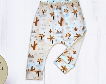 Ready To Ship. 100% Organic Cotton Baby Toddler Harem Pants