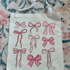 Bow Multi Pink Tote Bag