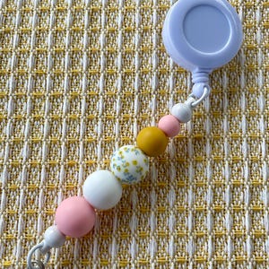Cottage Core Beaded Badge Reel