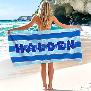 Personalized Swim Team Towel, Custom Pool Towel with Name, Swimming Team Gift for Kids, Teens, Adults, Swim Coach Gift, Team Spirit Towel