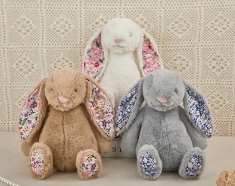 Personalized Embroidered Bunny Rabbit,Custom Monogrammed Bunny Rabbit,Bunny Soft Plush Toy,Gift for Baby,Flower Girl Gift,Baby Shower Gift