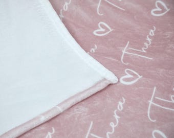 Personlig namnfilt, Anpassade namnfiltar för baby, Nyföddfilt, Barnfilt, Babyshowerpresent, Present till barn