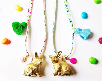 Kids Easter Bunny Necklace