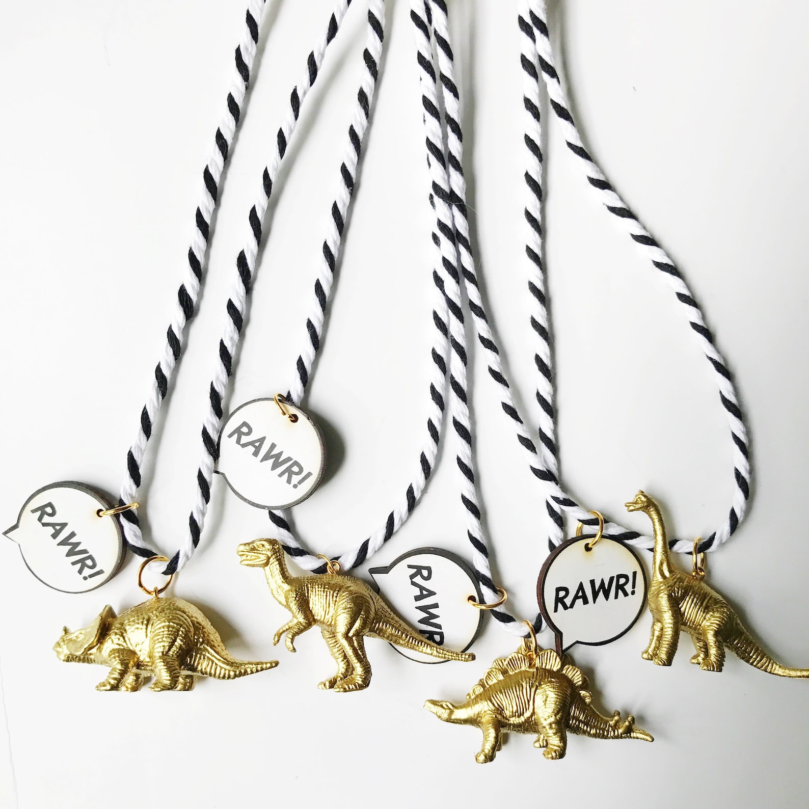 Dinosaur Necklace in Gold Dinosaur Birthday Gift Necklace Etsy