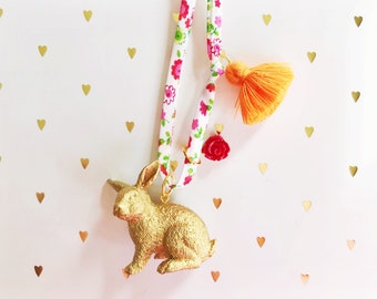 Girls Bunny Tassel Necklace