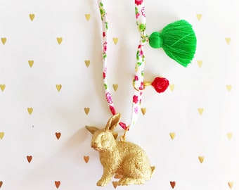 Kids Easter Bunny Necklace