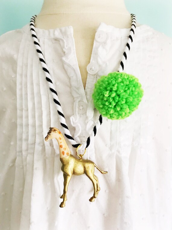 Etsy giraffe necklace deals