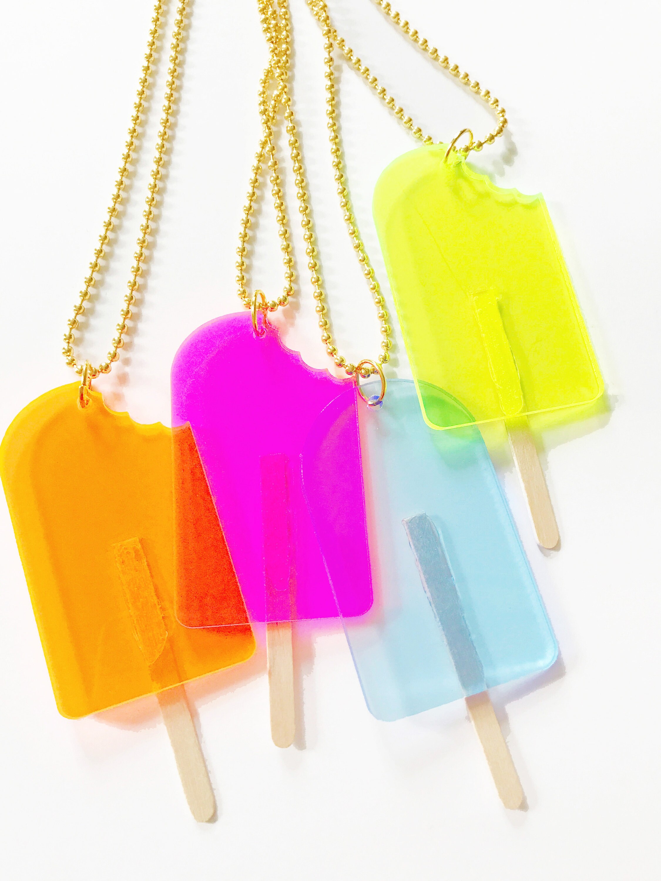 Kids Popsicle Necklace Trendy Necklace for Kids Etsy
