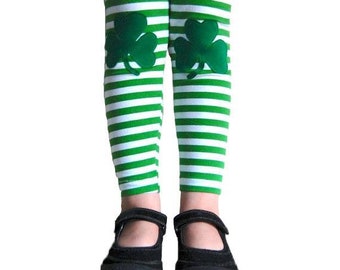 Baby St Patricks Leggings, Green Shamrock leggings, Babys First St. Patricks Day