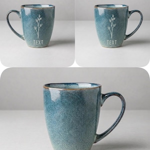 Taza de café estilo bohemio grabada personalizada, grande, regalo de decoración bohemio personalizado para abuela mamá imagen 2