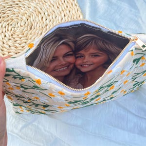 Sac à main avec doublure photo fait main, cadeau pour la mère de la mariée, cadeau pour la mère du marié, sac à main de mariage, cadeau personnalisé pour maman