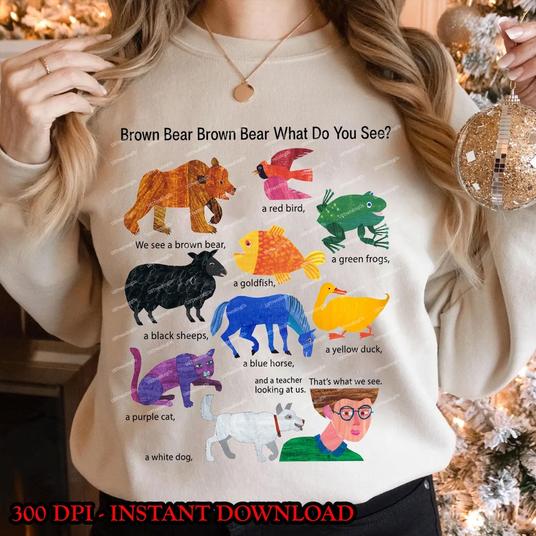 Brown Bear Brown Bear What Do You See PNG Clip Art Digital Download ...