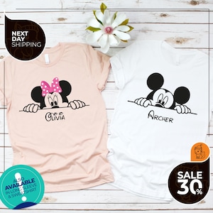 Disney Couples Mickey And Minnie Mouse Classic Shirt | Mickey And Minnie Matching Tee | Magic Kingdom Family Shirt | Disney Trip Couple Tee