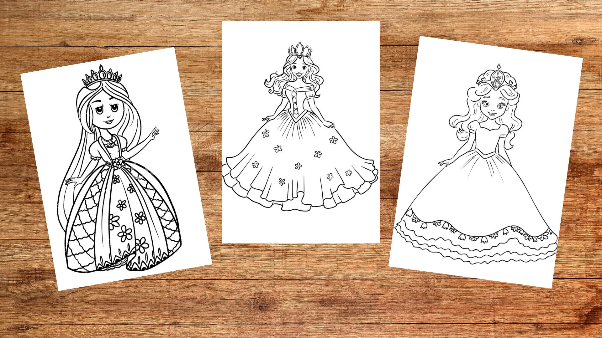 Princess Coloring Books | Colouring Pages 25 Pages Colouring Book ...