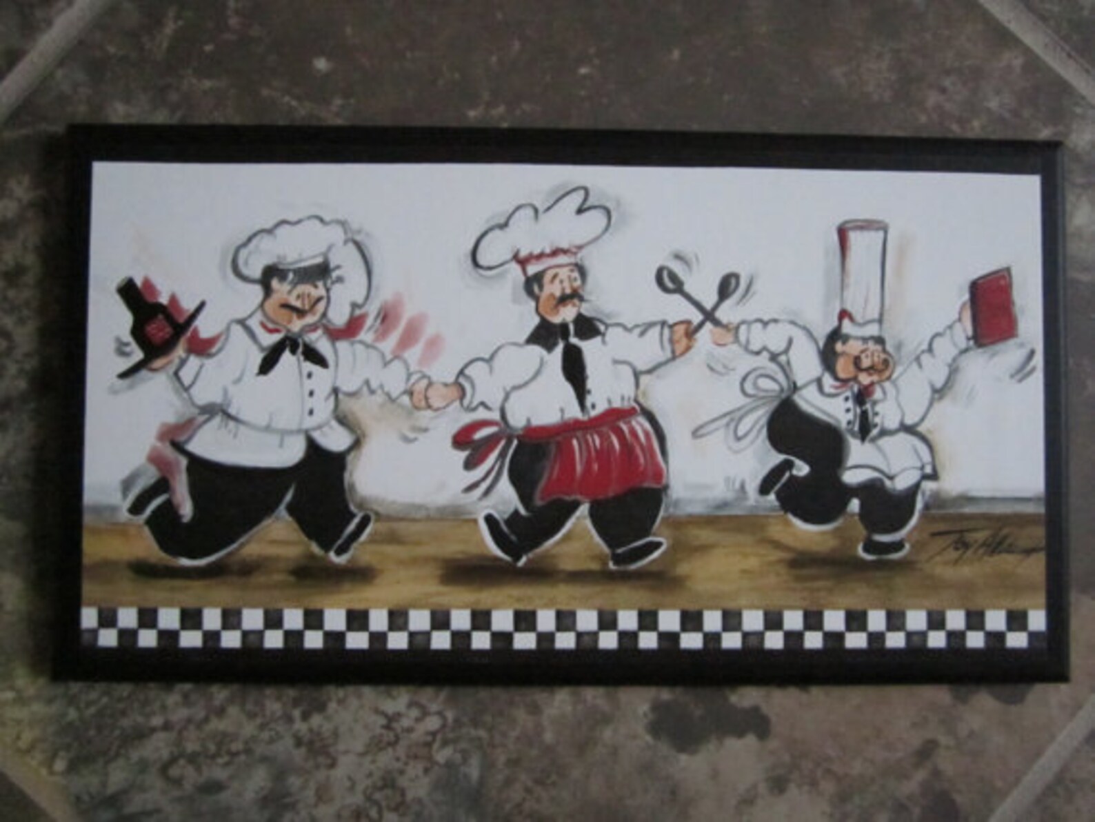 Chefs Kitchen Wall Decor Plaque Handcrafted French Chef Etsy