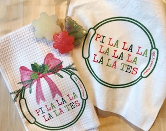 Pilates holiday gift set, Holiday pilates towels,  gift for Pilates Instructor,Pilates girl, pilates reformer, pilates decor, holiday soaps