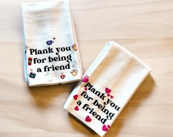 Plank You Friend Winter Towel Set, Pilates Gift