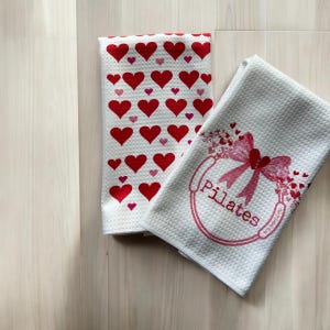 Pilates valentine&#39;s set,  Holiday pilates towels,  gift for Pilates Instructor,Pilates girl, pilates reformer, pilates decor, holiday soaps